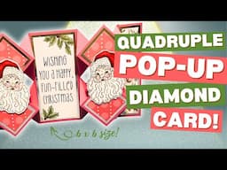 NO DIES NEEDED | Quadruple POP-UP Diamond Fold Card