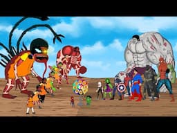 HULK & SPIDER MAN vs Squid Game Water Spray and Honeycomb Candy Wooden Door 5 Times Challenge???