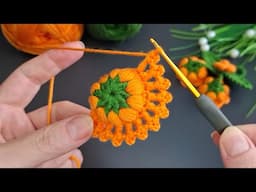 Fabulous Easy Crocheted Keychain Making🧡#crochet #knitting #diy #handmade #flower #keşfet