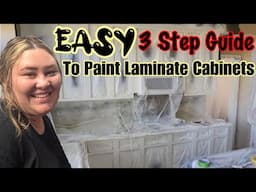 Easy! 3 Step Guide To Paint Laminate Cabinets | Renovation |DIY |Remodel |Reuse |The Bichanga Fmaily