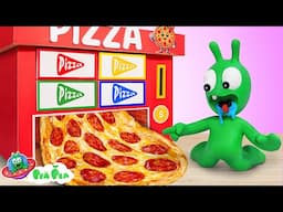 Pea Pea Operates His Pizza Vending Machine - Funny Cartoon for Kids