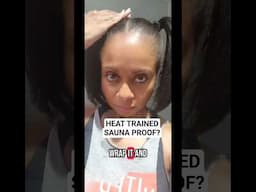 Heat trained sauna proof hair? #heattrainedhair  #straightnatural #silkpress