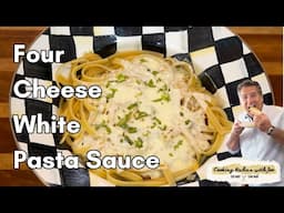 Four Cheese White Pasta Sauce with Fettuccine Pasta Cooking Italian with Joe