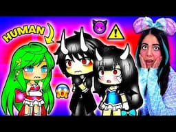 A HUMAN in an all DEMON School 2! 😈🔥 Gacha Life Mini Movie Love Story Reaction