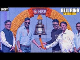 UNEDITED -Bell Ring Ceremony With Ajay Devgn, Bhushan Kumar, Raj Kumar Gupta at NSE in BKC Raid 2