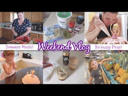 SUMMER MEALS! MINDFUL EATING! BIRTHDAY PREP! WEEKEND VLOG | Calorie Deficit Weight Loss Journey