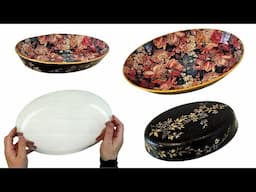 Reverse decoupage on glass/Beautiful Home decor /Diy Ideas