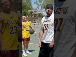 GOLDEN STATE WARRIORS VS LOS ANGELES LAKERS FANS 😂 #nba #nbaplayoffs #lakers #warriors