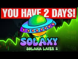 2 DAYS LEFT ON THIS TOP SOLANA PRESALE! DO NOT MISS!