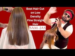 Best Hair Cut on Low Density Fine Straight Hair by Jas Sir From Sam and Jas Hair Academy Mumbai