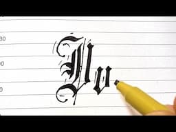 ✍ How to Write Gothic Letter "V" in Old English Blackletter Calligraphy (Real-Time Tutorial)