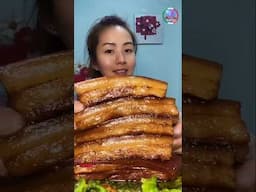 Braised Pork Belly #asmreating #mukbang #braisedporkbelly #shorts #spicy