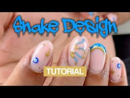 Gold & Blue Snake Design
