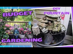BUDGET GARDENING❤️CREATE A FOUNTAIN OUT OF OLD BITS AND PIECES ❤️A MORNING WALK IN MY SECRET GARDEN