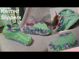 Knitted Slippers [tutorial] Quick and Easy {knit}
