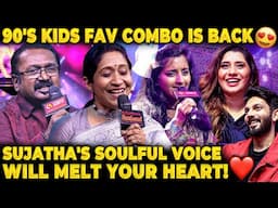 இரண்டு பேரும் பாட்டுலயே Love-அ சொல்லிட்டாங்க😍 Sujatha Mohan❤️Husband Live Musical Romance on Stage🥰