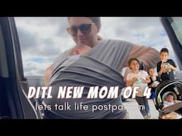 DITL NEW MOM OF 4 VLOG | POSTPARTUM JOURNEY 👶🏻