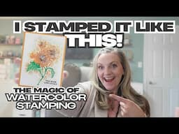 Watercolor Stamping & an AWESOME Stencil Technique