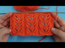 Ажурный узор на лето спицами ☀️ Free knitting pattern