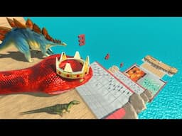 Battle On The Slope: Which Dinosaur Will Defeat The Polar Bear King?| Animal Revolt Battle Simulator