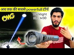 सारी टॉर्च की बाप है ये टॉर्च😳|| Rock Light RL-M30 Aluminium Zooming LED Torch Light