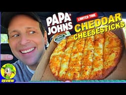 Papa John's® Cheddar Cheesesticks Review 👨‍🍳🧀🥖 Are They Worth It?! 🤔 Peep THIS Out! 🕵️‍♂️