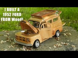 How Did He Make This Wooden Car So Real? - Ford 1952 out of wood