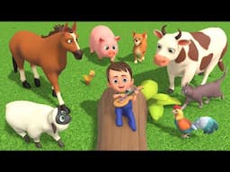 Baby Learn OLD MACDONALD HAD A FARM Song - Farm Animals Nursery Rhymes, Songs for Kids & Toddlers