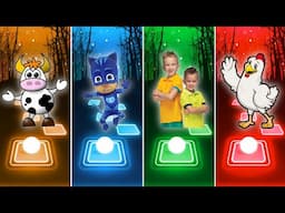 Funny Cow 🆚 Catboy 🆚 Vlad And Niki 🆚 Chicken Song Coffin Dance Cover Tiles Hop