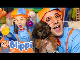Blippi's Puppy Playdate Adventure with Layla and Myka | Blippi's Ultimate Playdate | Videos for Kids
