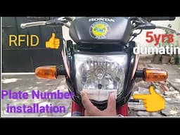 Honda TMX Supremo Plate # at RFID installation