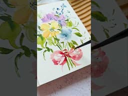 Simple watercolor bouquet