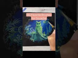 Why brushes matter! #beginnergouache #painting #gouache