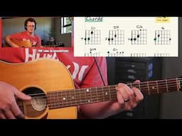 Blood Bank Guitar Tutorial // Bon Iver // standard tuning