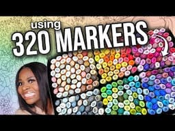 Using EVERY MARKER on a COLORING PAGE?! AGAIN 👀