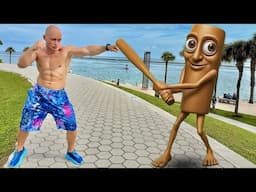Bodybuilder vs Tung Tung Sahur Crazy Fight! Italian Brainrot