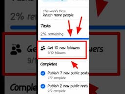 Get 10 new followers weekly challenge • #weeklychallenges #facebook #shorts
