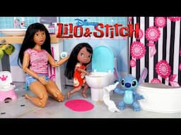 Lilo & Stich Barbie Dolls - Family Get Well Routine