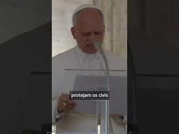 🙏 Continuemos a rezar pela #paz no mundo inteiro! #papaleãoxiv #angelus #apelo #vaticano #shorts