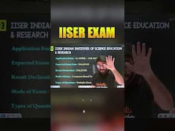 🔴IISER EXAM 2025 FULL INFORMATION - BY VT SIR #iiserexam #vtsir #shortsfeed #ytshortsfeature #shorts