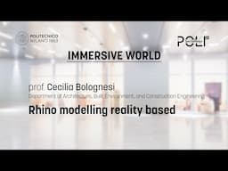 Rhino modelling reality based (Cecilia Bolognesi)
