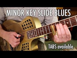 MINOR KEY RESONATOR GUITAR SLIDE BLUES (A nefarious affair) TABS available