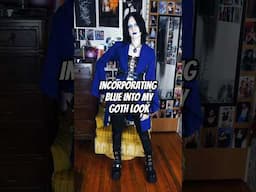 Styling this thrifted blue blazer in a goth way #goth #gothic #fashion #thrift #style