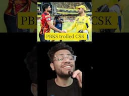 IPL 2025 - PBKS admin trolled CSK like a pro 😤 ft. CSKvsRCB #ipl2025 #ipl #csk #rcb #mi
