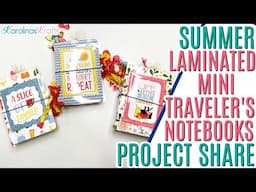 Summer Themed LAMINATED Travelers Notebooks Project Share, Travelers Notebook Flip Through