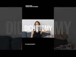 always split between TWO options, two versions of yourself? this is DICHOTOMY #therapytalk