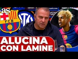 HANSI FLICK suelta el GRAN ELOGIO a LAMINE YAMAL tras su PARTIDAZO en CHAMPIONS: ¿BALÓN DE ORO?