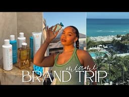 come with me on a brand trip! room tour, suite at Miami Open, new fragrance launch & more!