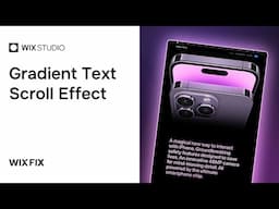 Gradient Text Scroll Effect in Wix Studio