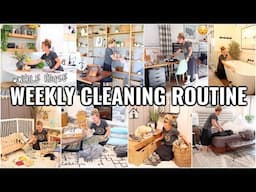 WEEKLY CLEANING ROUTINE!!🏠 WHOLE HOUSE CLEAN WITH ME | 2025 CLEANING MOTIVATION